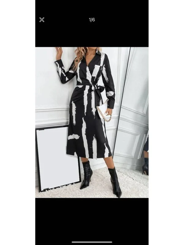 Rochie casual Shein EU 38 | Alb, Midi, Poliester - Image 7