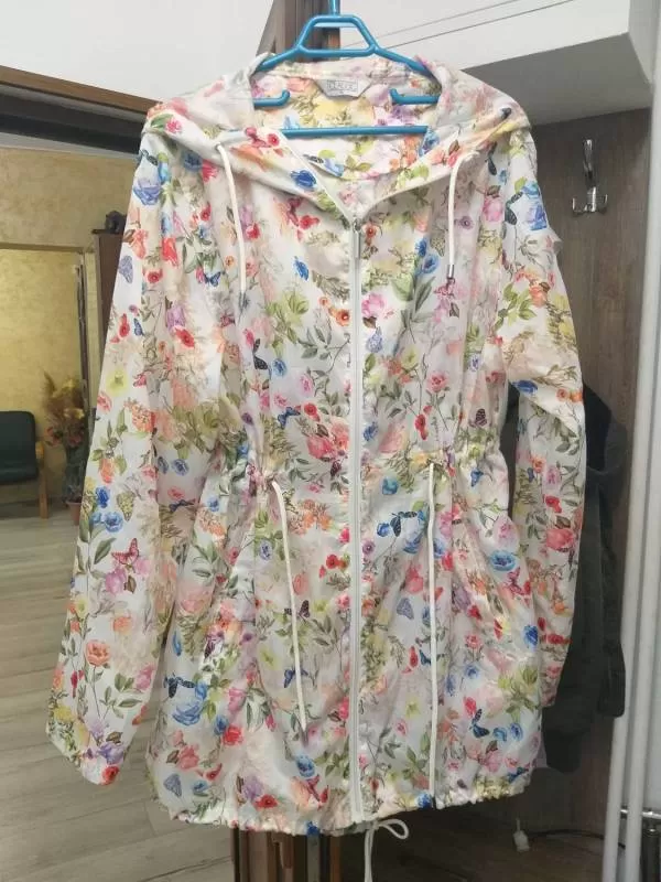 Jachetă CLASSIC XL | Multicolor, Cu glugă, Floral & Tropical, Poliester - Image 2