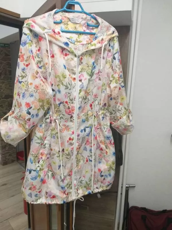 Jachetă CLASSIC XL | Multicolor, Cu glugă, Floral & Tropical, Poliester - Image 3
