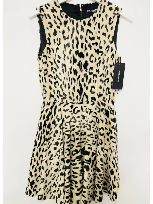 Rochie de seară Dolce & Gabbana XS | Crem, Mini, Blană artificială - Image 7