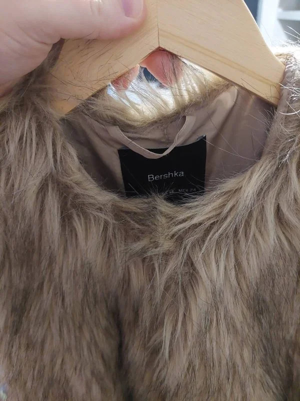 Vestă Bershka EU 34 | Bej, Fără glugă, Poliester - Image 5
