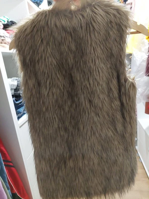 Vestă Bershka EU 34 | Bej, Fără glugă, Poliester - Image 3
