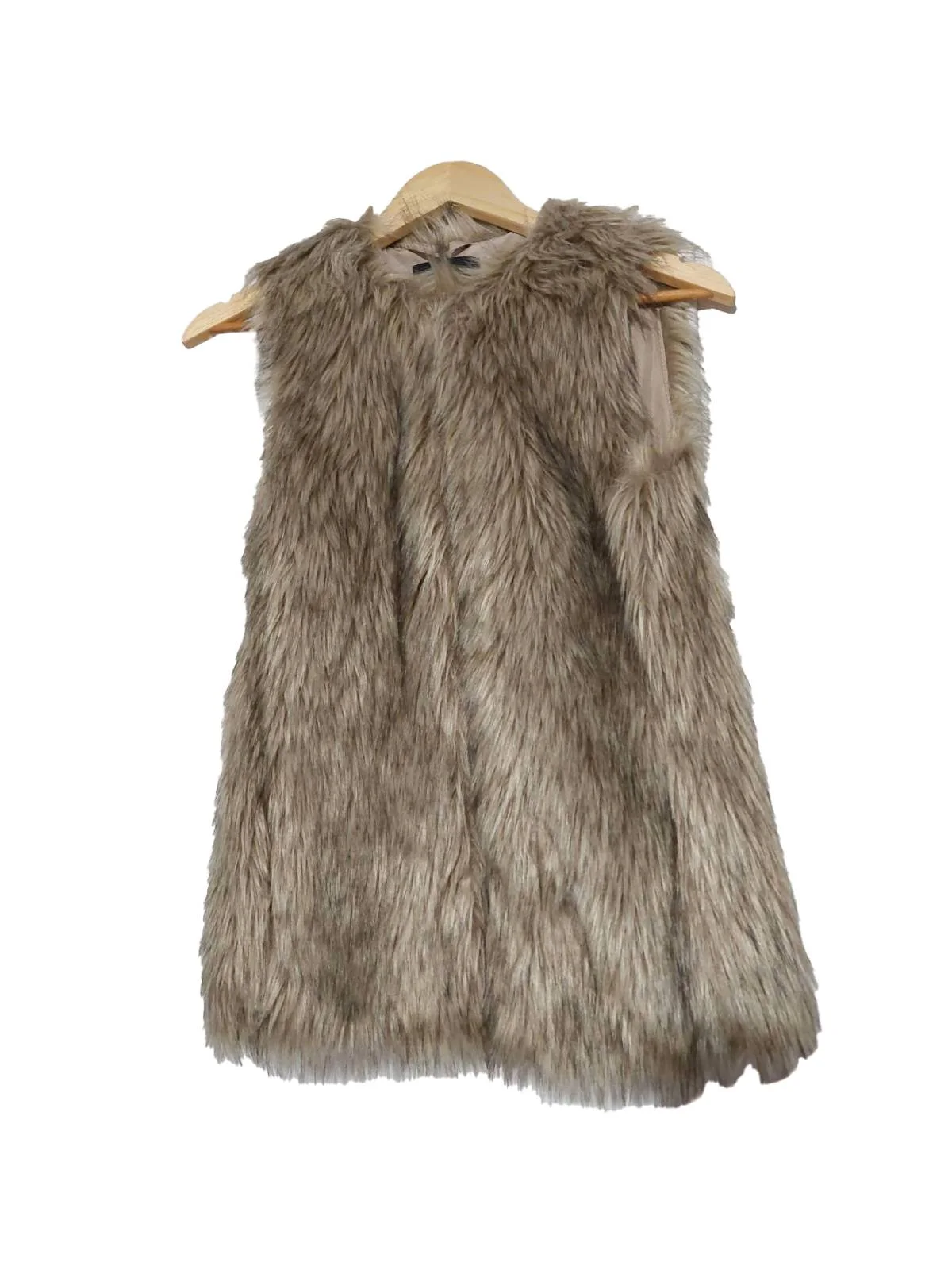 Vestă Bershka EU 34 | Bej, Fără glugă, Poliester