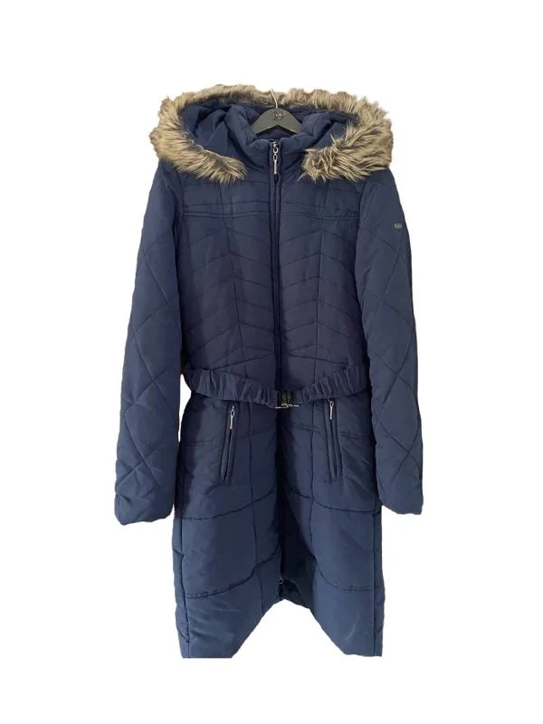 Geacă matlasată LEE COOPER EU 38 | Bleu, Cu glugă