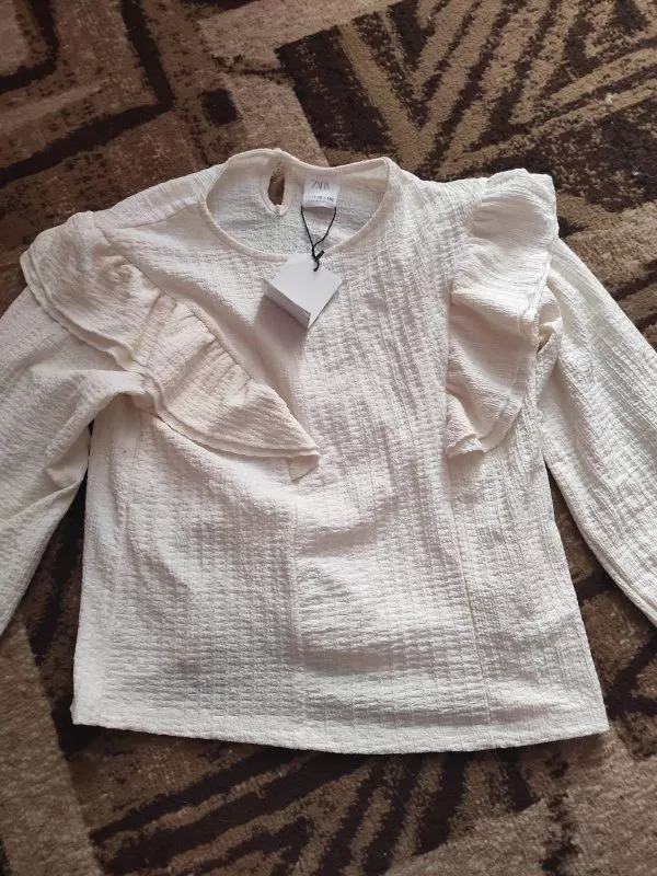 Bluză Zara S-M | Alb, Normal - Image 4