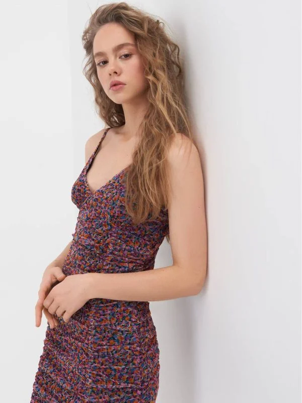 Rochie casual Sinsay M | Multicolor, Mini, Poliester - Image 3