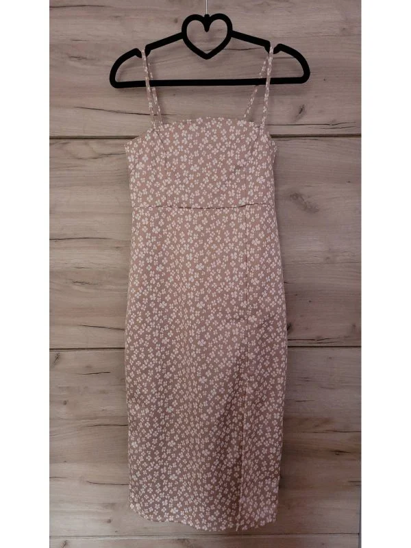 Rochie casual Sinsay M | Bej, Midi, Poliester - Image 4