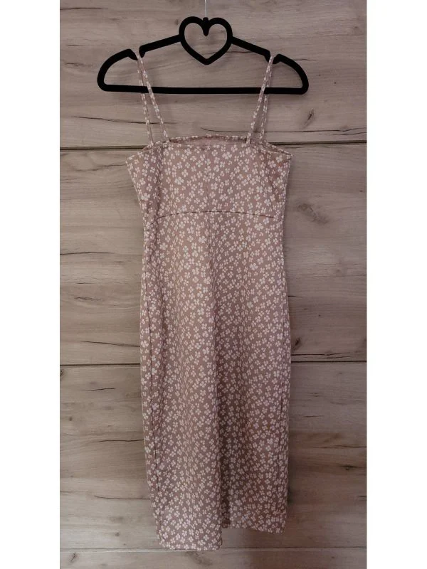 Rochie casual Sinsay M | Bej, Midi, Poliester - Image 5