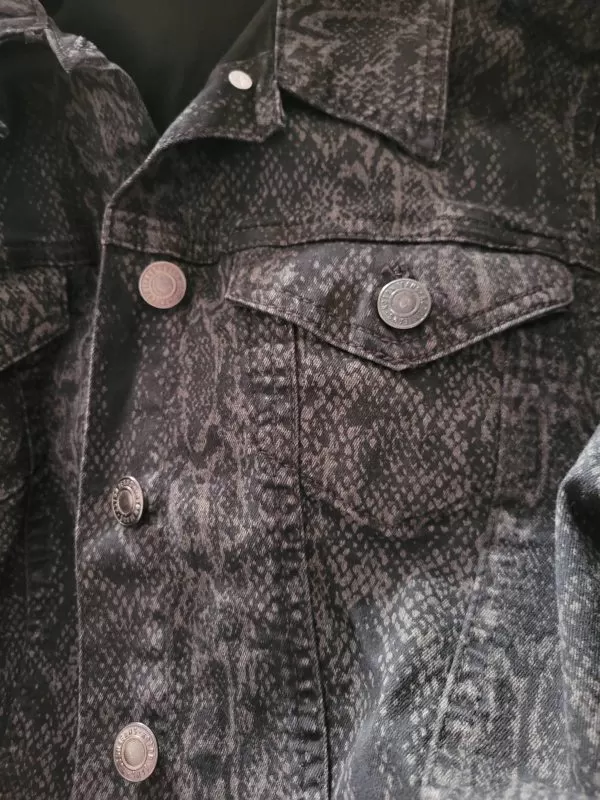 Geacă din denim KOTON EU 38 | Negru, Animal print, Bumbac - Image 8