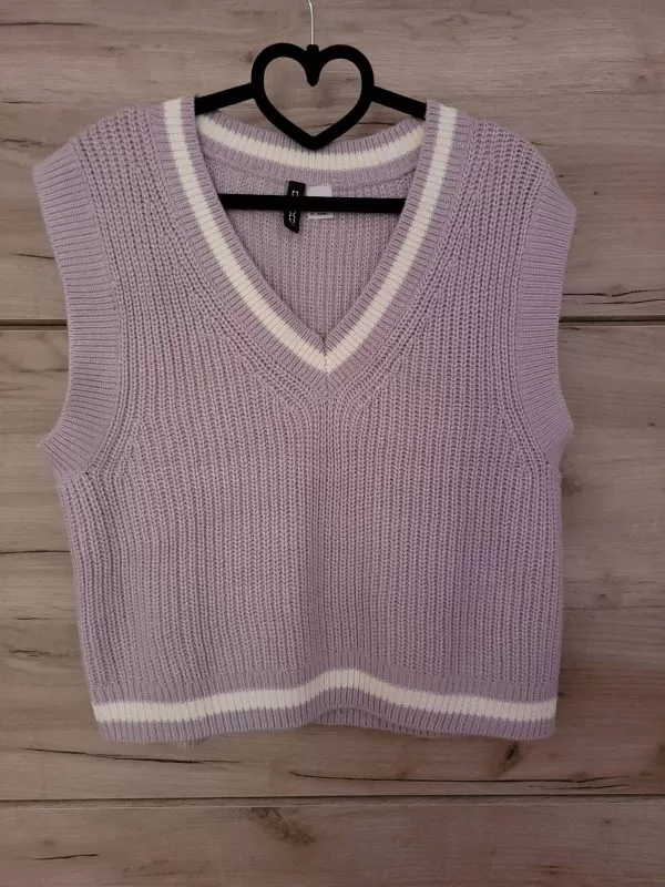 Vestă H&M S | Mov, Fără glugă, Acrilic - Image 3