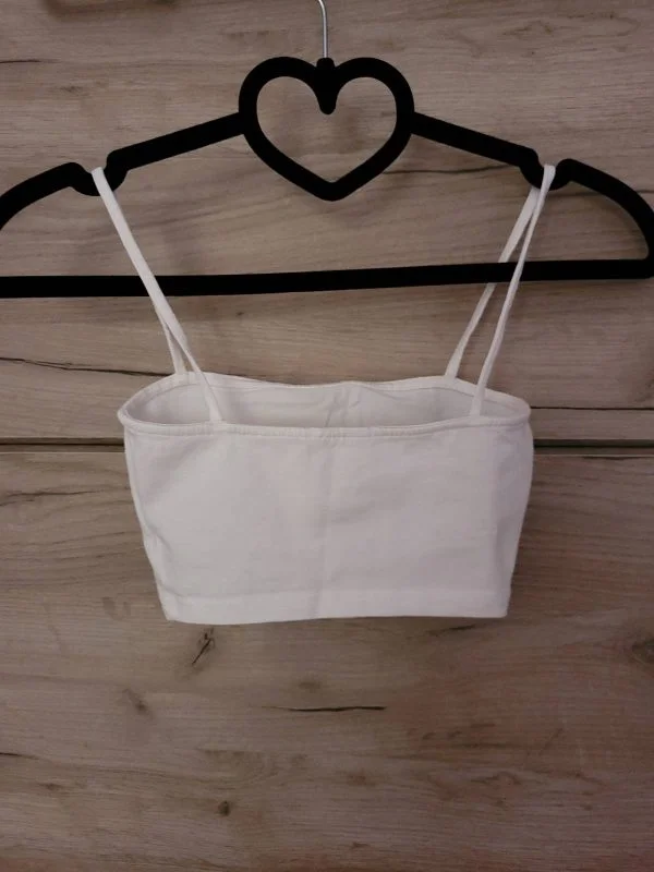 Top H&M XS | Alb, Normal, Bumbac - Image 6