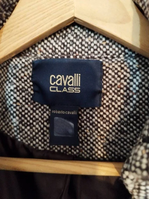 Palton lung Class Roberto Cavalli S | Maro, Fără glugă - Image 3
