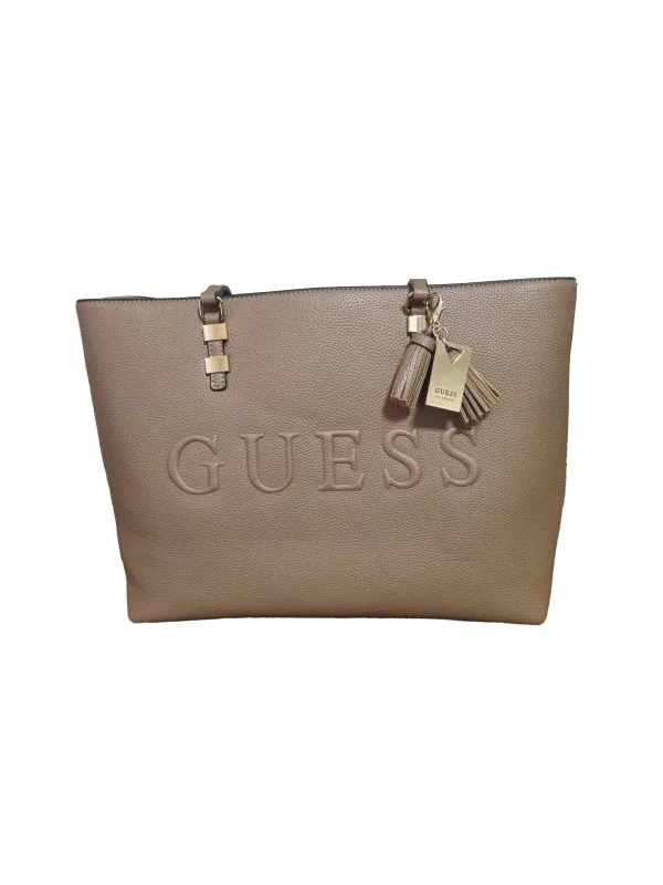 Geantă de mână Guess | Maro, Piele ecologică