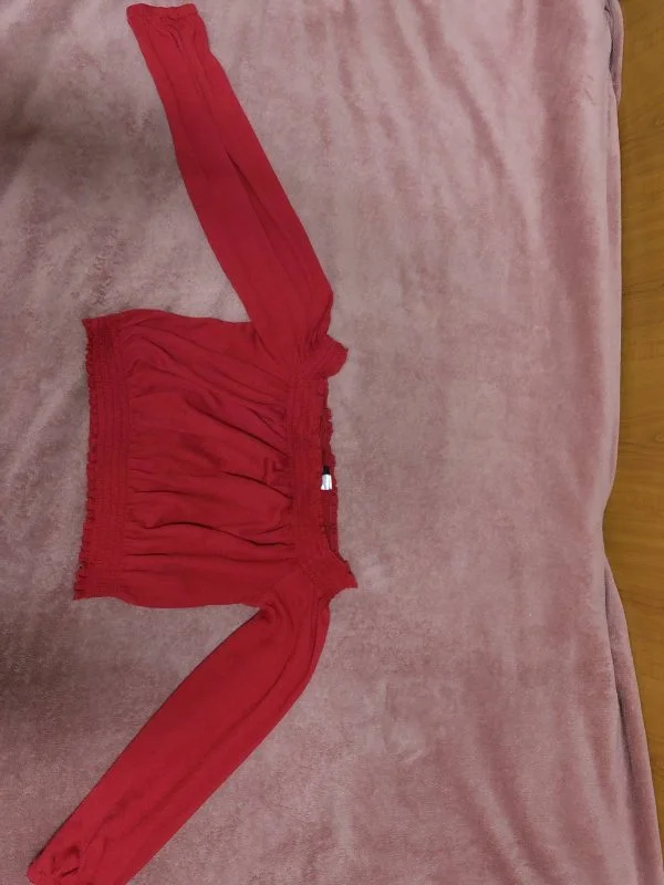 Top H&M EU 38 | Roșu, Normal, Elastan - Image 3