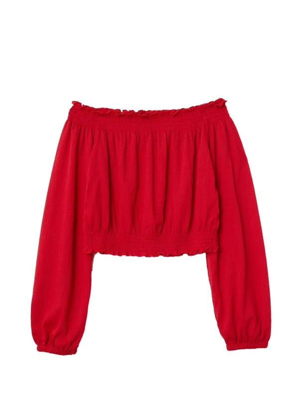 Top H&M EU 38 | Roșu, Normal, Elastan