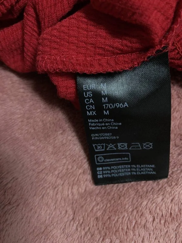 Top H&M EU 38 | Roșu, Normal, Elastan - Image 5