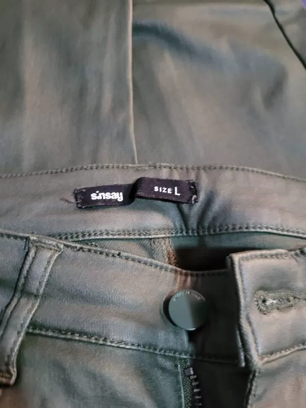 Pantaloni Sinsay L | Khaki, Lungi, Vâscoză - Image 9