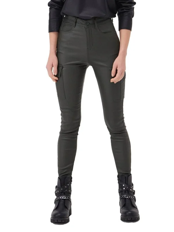 Pantaloni Sinsay L | Khaki, Lungi, Vâscoză