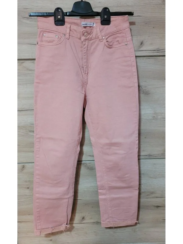Blugi CROPP EU 38 | Roz, Lungi, Bumbac - Image 5