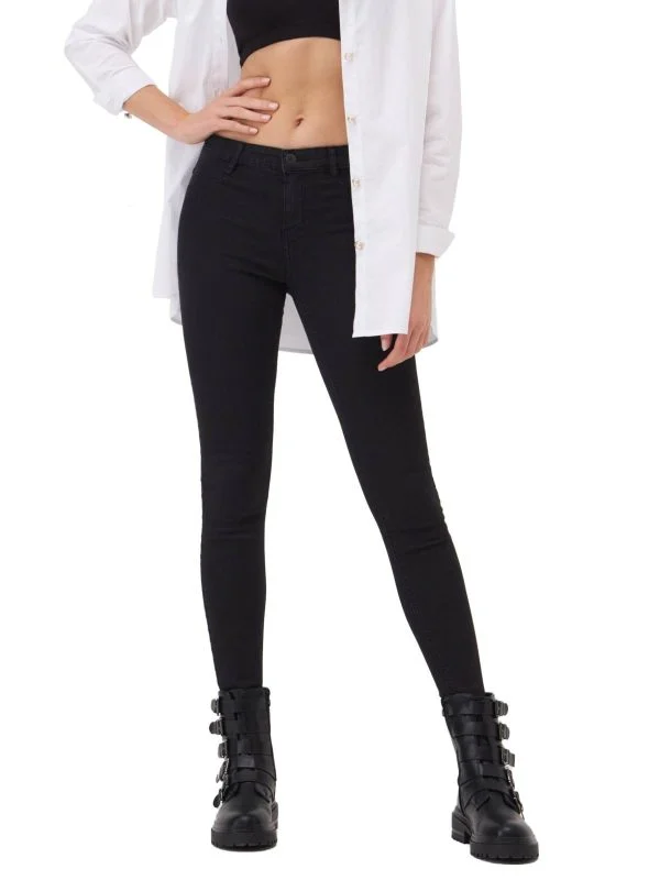 Blugi Sinsay EU 38 | Negru, Lungi, Bumbac