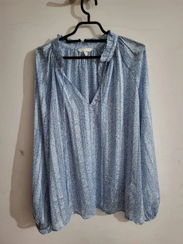 Bluză H&M EU 36 | Bleu, Normal, Poliester - Image 3