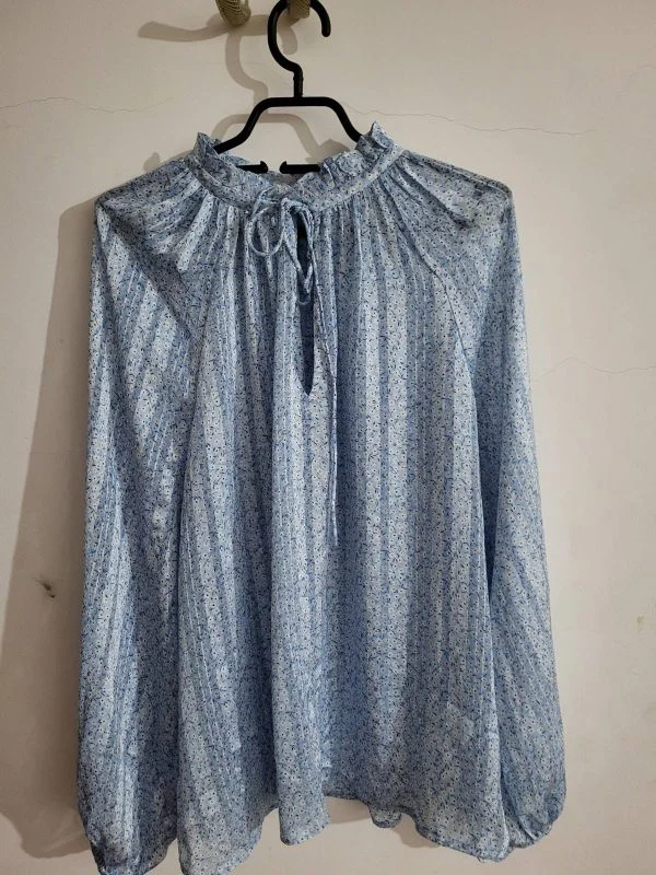 Bluză H&M EU 36 | Bleu, Normal, Poliester - Image 4