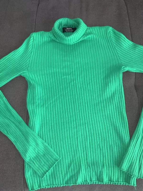 Bluză Bershka S | Verde, Normal, Bumbac - Image 6