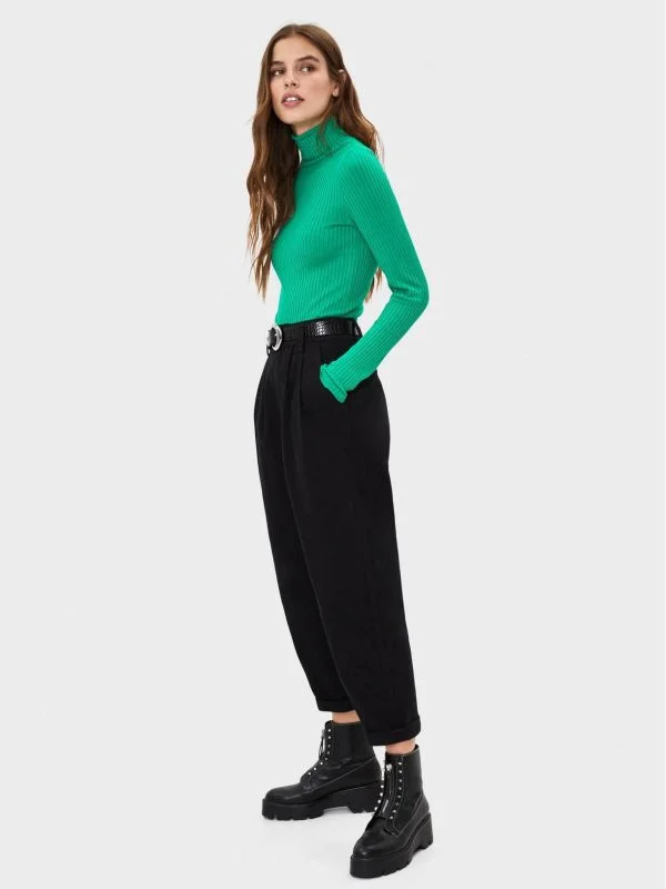 Bluză Bershka S | Verde, Normal, Bumbac - Image 3