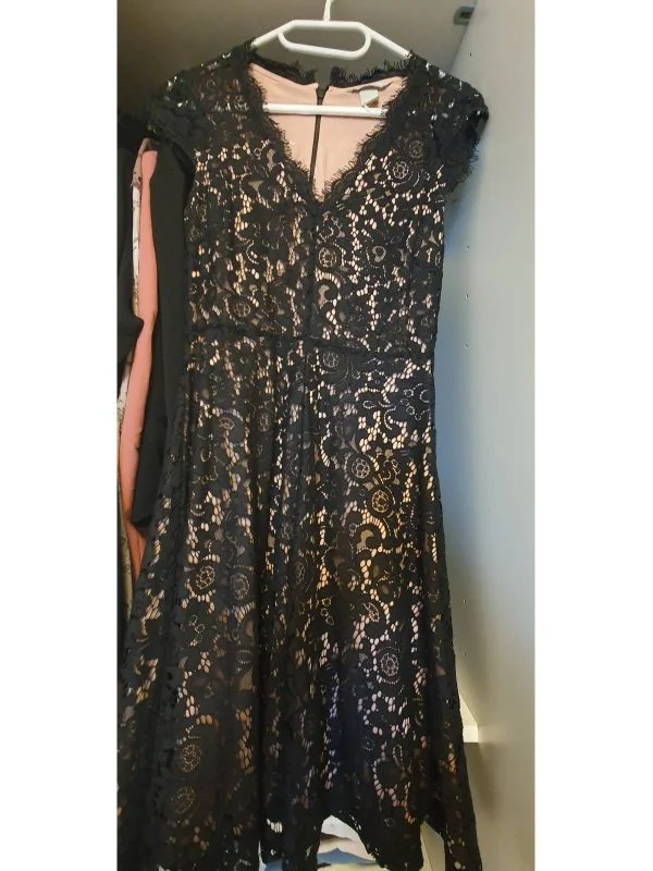 Rochie de seară H&M XS | Negru, Mini, Poliester - Image 3