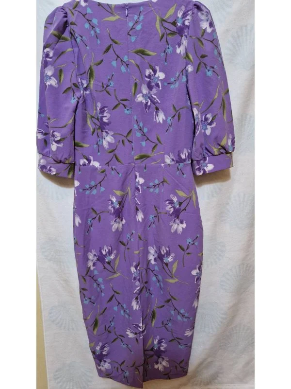 Rochie office Poema EU 34 | Mov, Midi, Poliester - Image 7