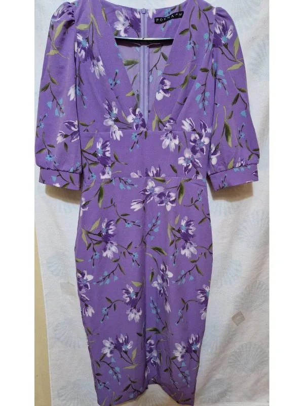 Rochie office Poema EU 34 | Mov, Midi, Poliester - Image 6