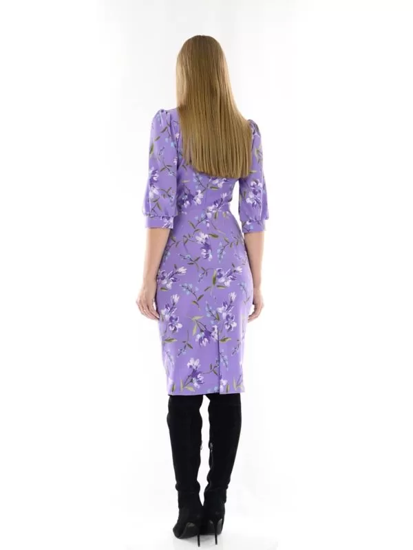 Rochie office Poema EU 34 | Mov, Midi, Poliester - Image 2