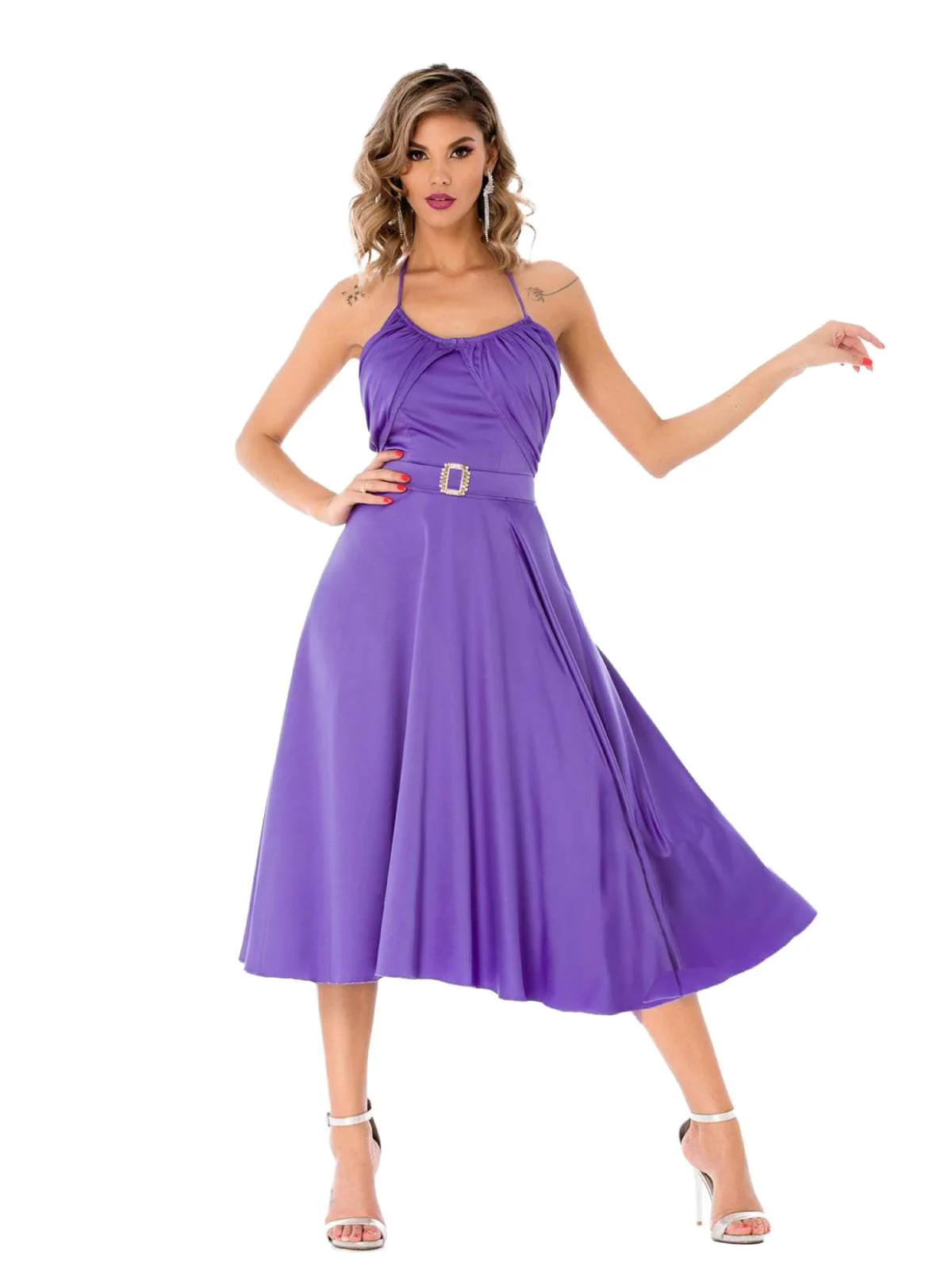 Rochie de seară BBY EU 36 | Mov, Midi