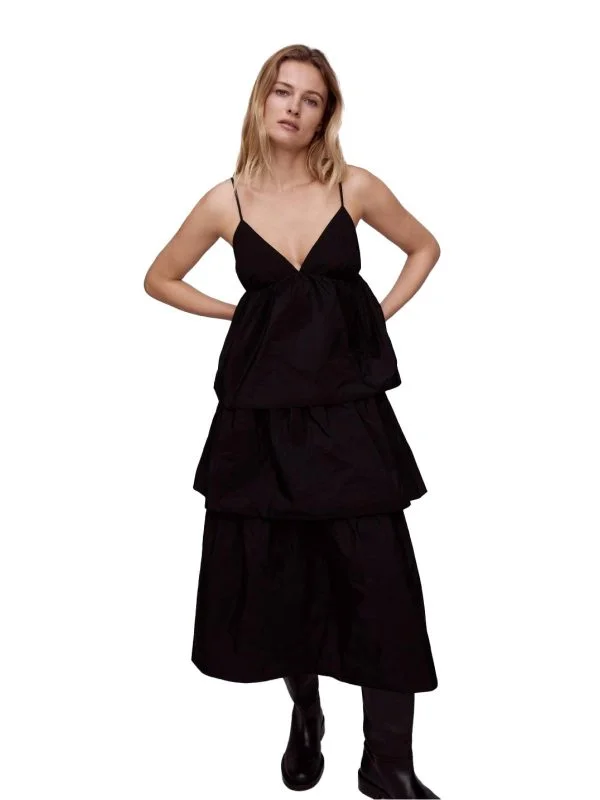 Rochie de seară Zara M | Negru, Midi