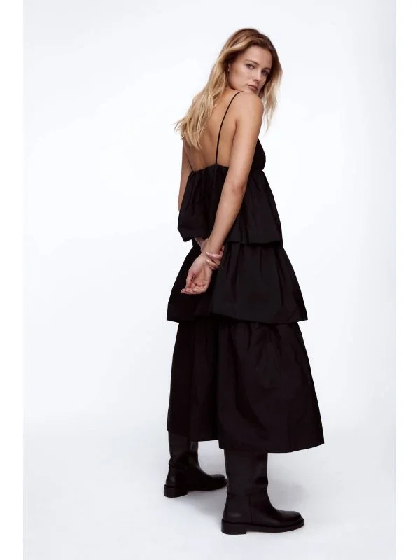 Rochie de seară Zara M | Negru, Midi - Image 2