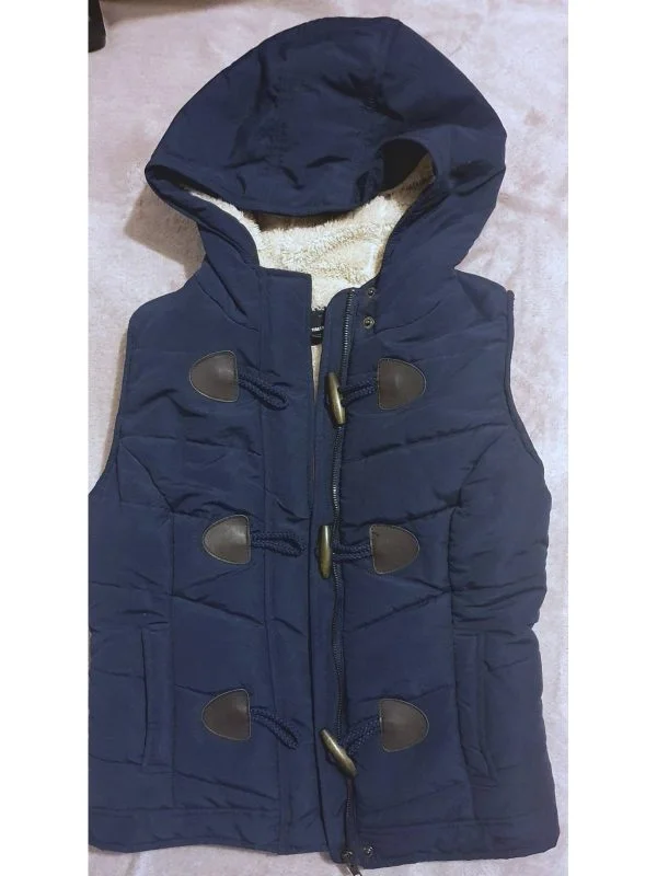 Vestă TALLY WEIJL XS | Bleu, Cu glugă, Poliester - Image 5