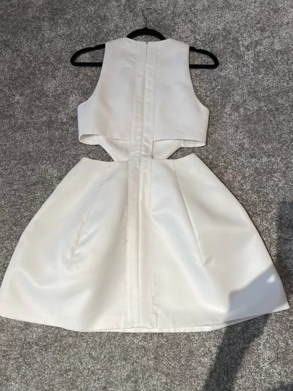 Rochie de seară AQ UK 6 | Alb, Mini, Poliester - Image 3