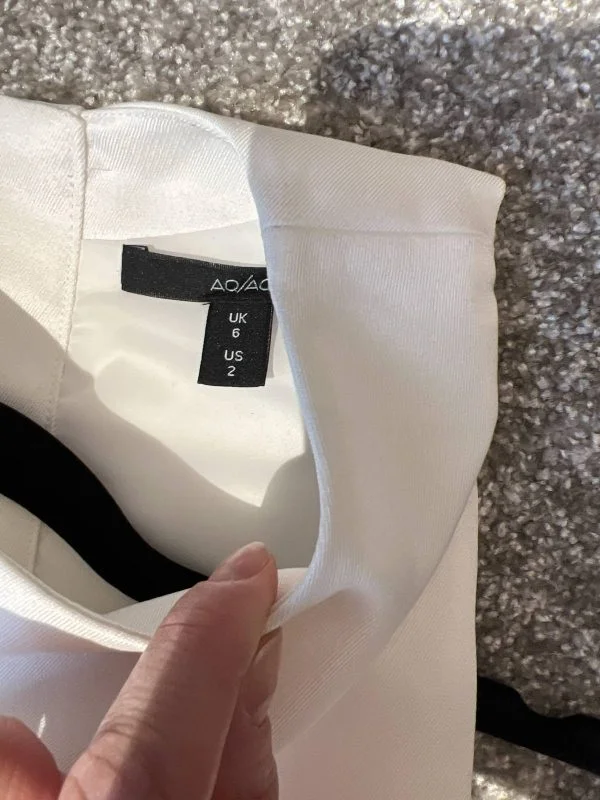 Rochie de seară AQ UK 6 | Alb, Mini, Poliester - Image 4