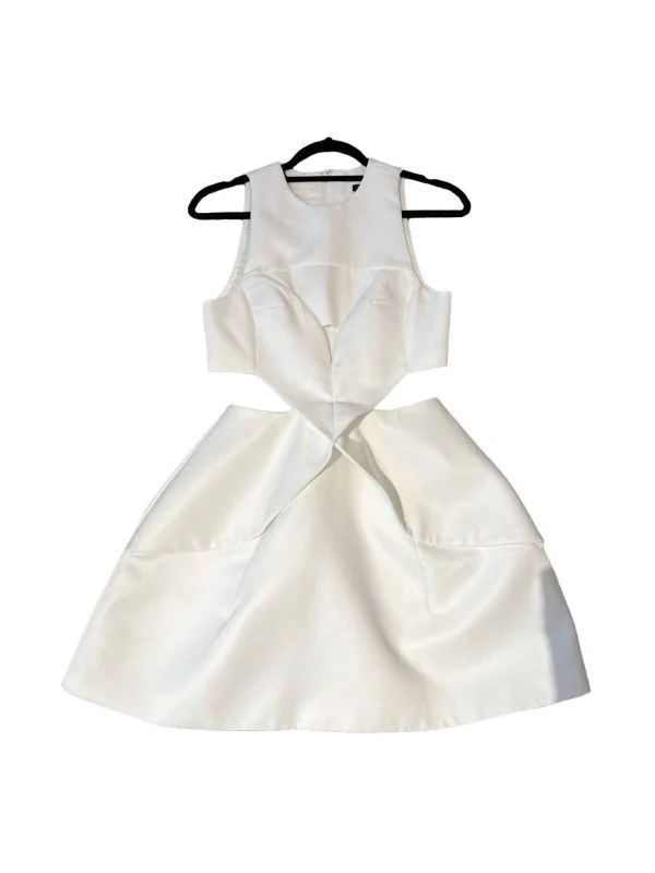 Rochie de seară AQ UK 6 | Alb, Mini, Poliester