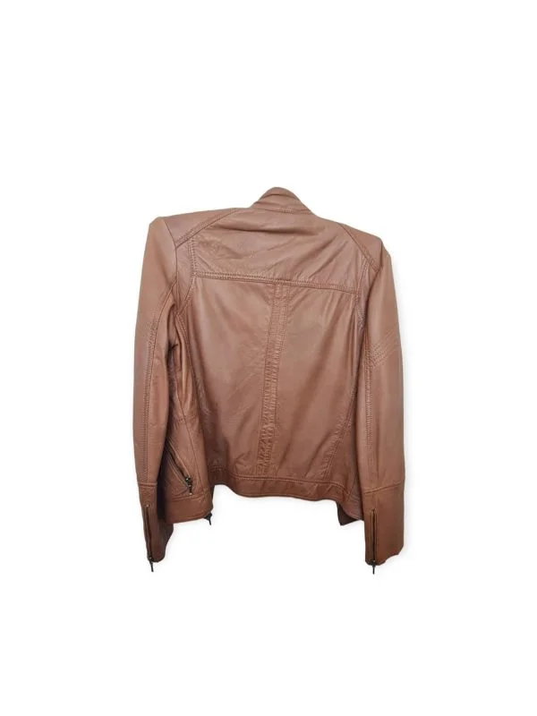 Geacă din piele LORMAN M | Caramel, Fără glugă, Piele naturală - Image 4