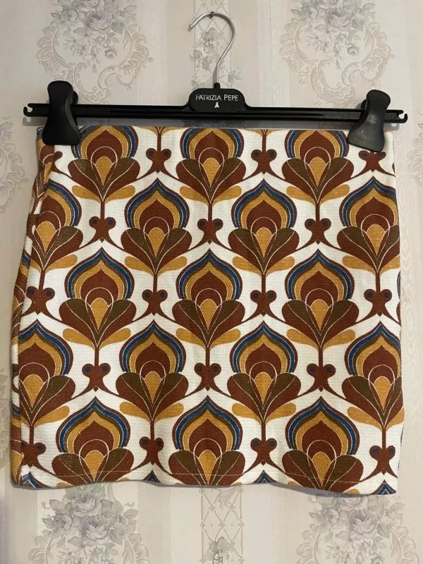 Fustă Zara EU 36 | Caramel, Mini, Bumbac - Image 2