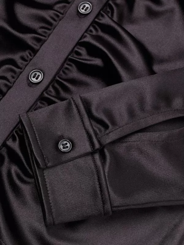Cămașă H&M EU 34 | Negru, Normal, Elastan - Image 4