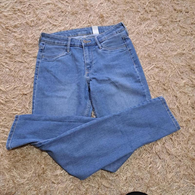 Blugi H&M M | Bleu, Lungi - Image 5
