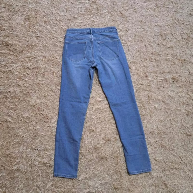 Blugi H&M M | Bleu, Lungi - Image 3