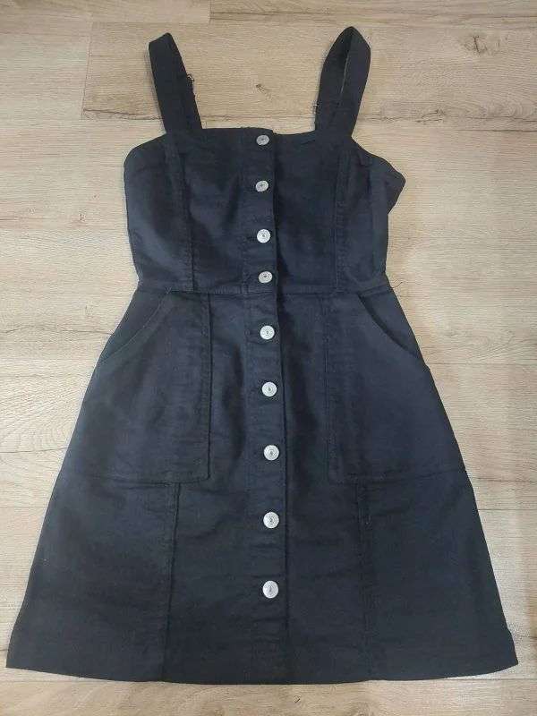 Rochie casual H&M EU 32 | Negru, Mini, Denim - Image 3