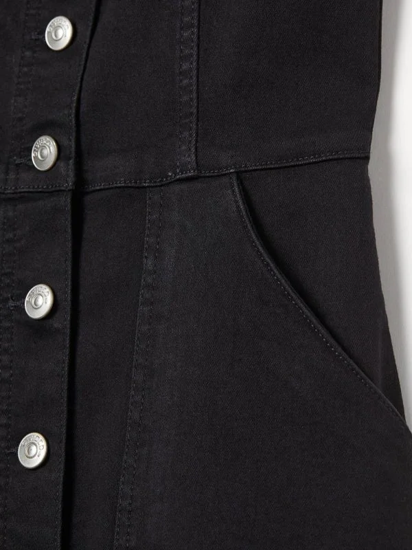 Rochie casual H&M EU 32 | Negru, Mini, Denim - Image 2
