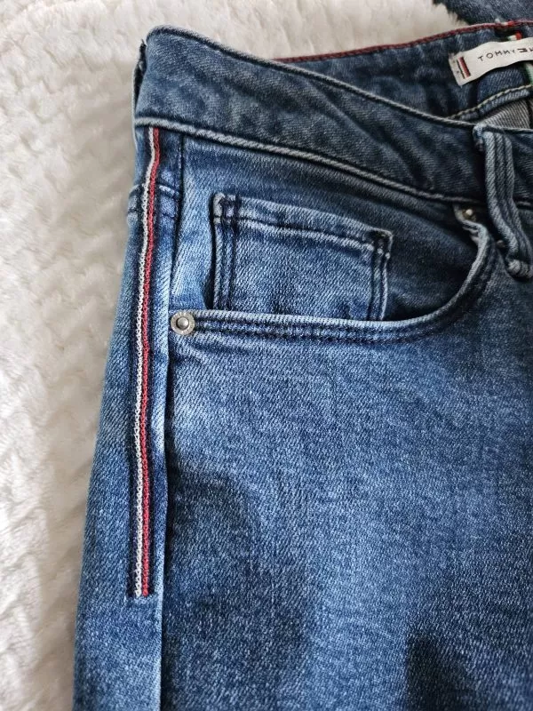 Blugi Tommy Hilfiger S | Bleu, Lungi, Bumbac - Image 2