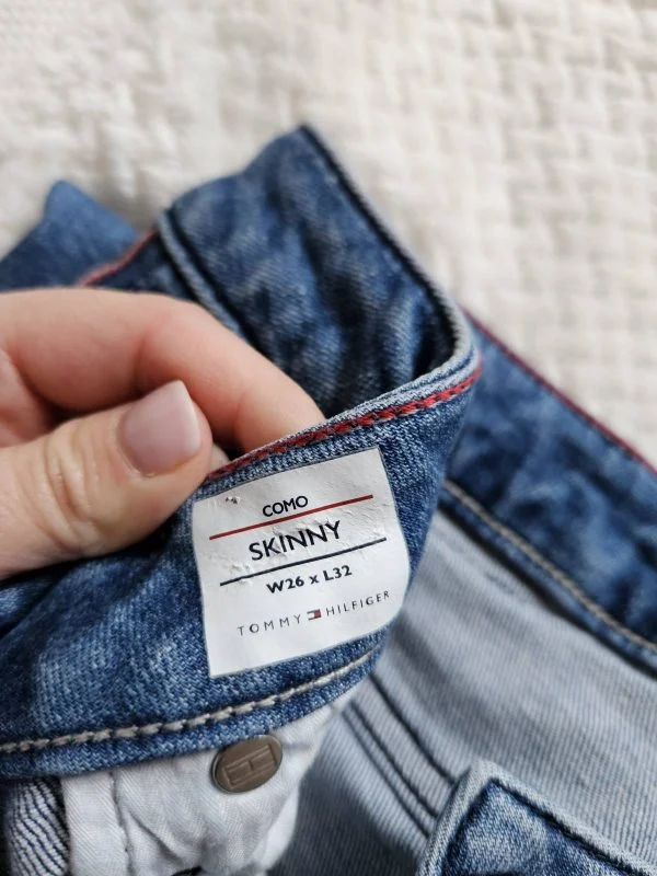 Blugi Tommy Hilfiger S | Bleu, Lungi, Bumbac - Image 5
