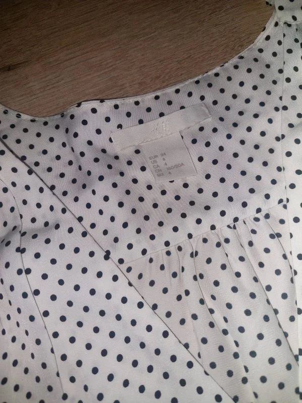 Cămașă H&M EU 34 | Alb, Normal, Mătase - Image 6