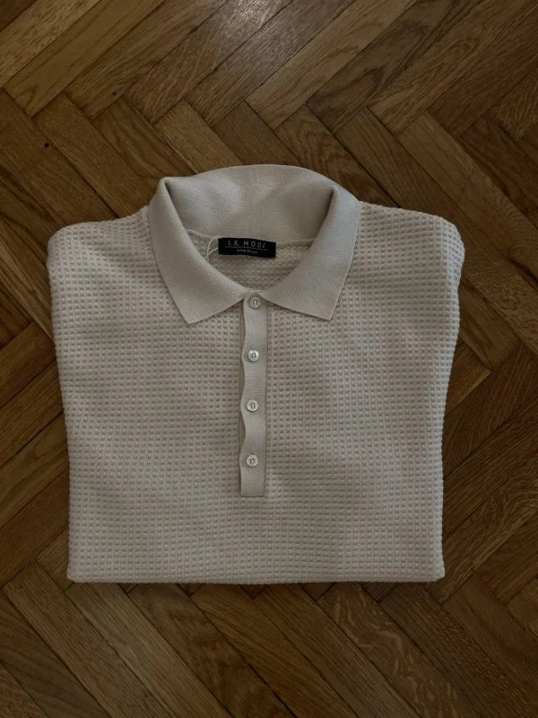 Bluză I. K. MODE M | Crem, Normal, Bumbac - Image 4